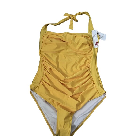 Smismivo Tummy Control 1 Piece Halter Swim Suit Bathing suit WM's XXL - Picture 1 of 5